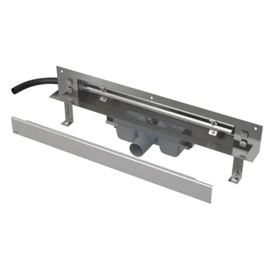 ALCAPLAST Sprchový odtokový systém pro zabudování do stěny, kryt nerez-lesk, osvětlení modrá, délka 850 mm APZ5-EDEN+AEZ121-850
