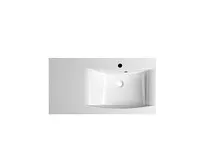 SAPHO LUCIOLA umyvadlo, litý mramor, 90x48cm, pravé, bílá (1)