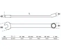 BGS Klíč očkoplochý 32 mm, extra dlouhý, leštěný (3)