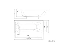 AQUALINE DOUBRAVA obdélníková vana 170x70x42cm, bílá (5)