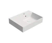 GSI KUBE X keramické umyvadlo 60x47cm, s odkládací plochou vlevo, bílá mat GSI KUBE X keramické umyvadlo 60x47cm, s odkládací plochou vlevo, bílá mat