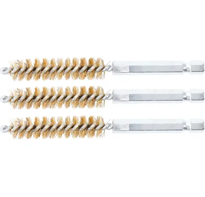 BGS Kartáče mosazné, sada 3 ks, 11 mm, 6.3 mm (1/4") Drive, 3 pcs.