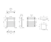 SAPHO TRUVA otopné těleso 500x545 mm, nerez mat (6)