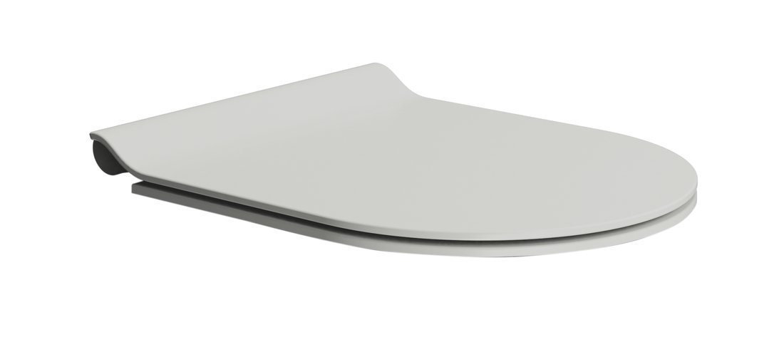 Gsi pura wc sedátko, slim, soft close, quick release, cenere mat/chrom