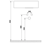 SAPHO AMAROK umývátko, litý mramor, 40x22cm, baterie vlevo, bílá (8)