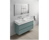 GSI KUBE X keramické dvojumyvadlo 120x47cm, broušená spodní hrana, bez otvoru, bílá ExtraGlaze (3)