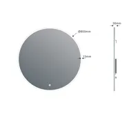 SAPHO VISO kulaté zrcadlo s LED osvětlením ø 80cm, senzor, 2700-6500K (7)