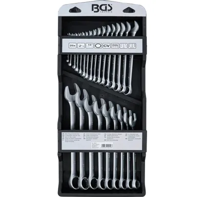 BGS Klíče očkoploché 6,0 - 32,0 mm, sada 25 dílů