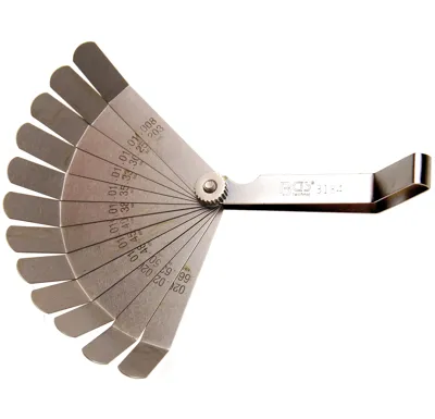 BGS Měrky spárové vyhnuté 0,08 - 0,26“ / 0,203 - 0,660 mm