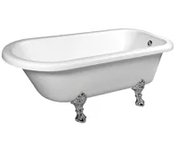 POLYSAN FOXTROT volně stojící vana 170x75x64cm, nohy chrom mat, bílá