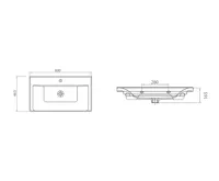 AQUALINE SAVA 80 keramické umyvadlo nábytkové 80x46cm, bílá (8)