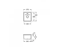 Keramický dřez Villeroy & Boch Subway 375 Bílá keramika (6)