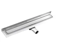 GELCO MANUS PIASTRA nerezový podlahový žlab s roštem pro dlažbu, ke stěně, L-1050, DN50