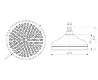 SAPHO DREAMART hlavová sprcha, průměr 208mm, nerez lesk (6)