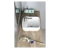 SAPHO MOLVENO keramické umyvadlo na desku, 39,5x39,5 cm, bílá (1)