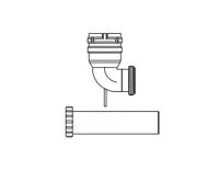 ALMEVA FLEX Koleno 87° pro vložkování redukované  60/80mm