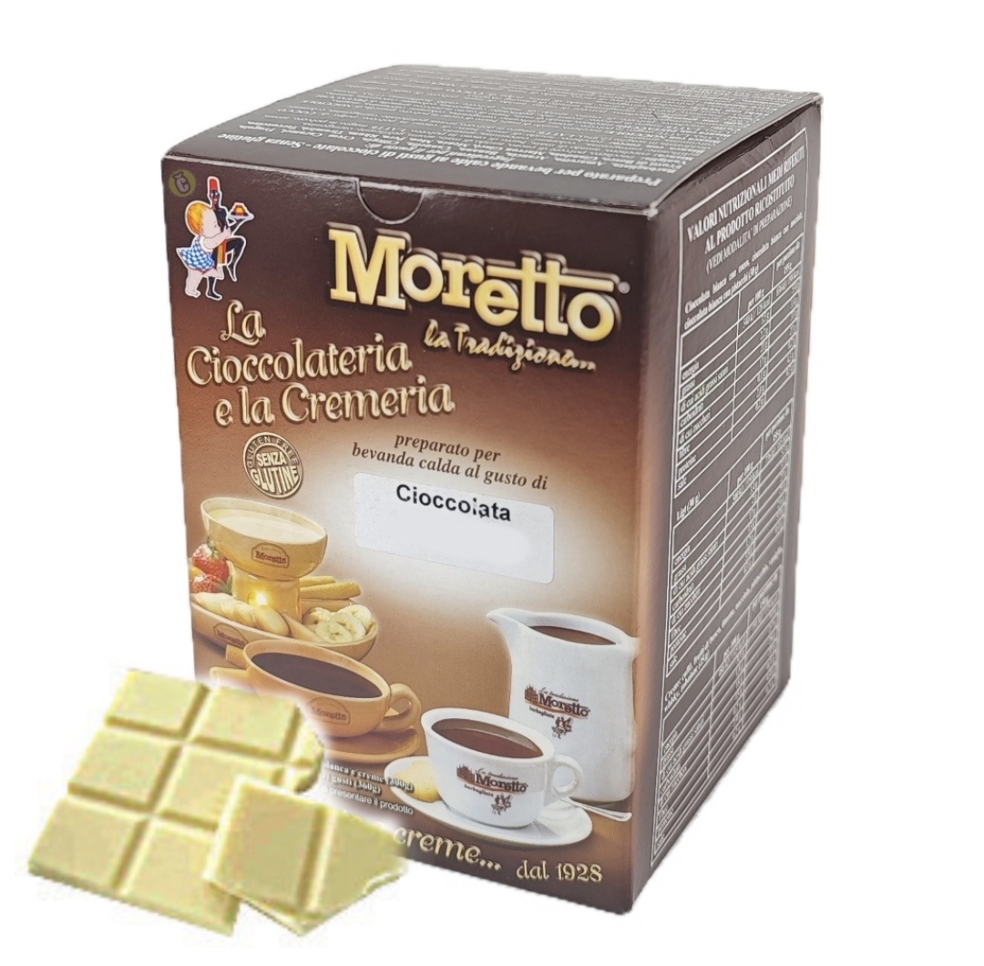 Horká čokoláda moretto - bílá 25g