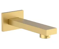 SAPHO Nástěnná výtoková hubice, hranatá, 160mm, zlato mat SAPHO Nástěnná výtoková hubice, hranatá, 160mm, zlato mat