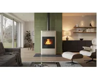 HS Flamingo Krbová kamna AQUAFLAM ® 25 s výměníkem - krémová, automatická regulace (28)