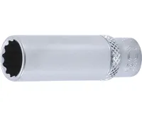 BGS Nástrčná hlavice, dvanáctihranná, prodloužená, 6,3 mm (1/4&quot;), 11 mm