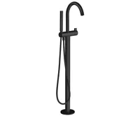 SAPHO Vanová baterie s připojením do podlahy, černá mat