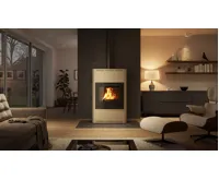 HS Flamingo Krbová kamna AQUAFLAM ® 25 s výměníkem - krémová, automatická regulace (26)