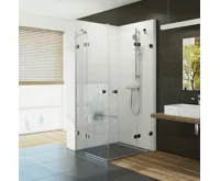 Ravak sprchový kout Briliant BSRV4-80 Chrom + Transparent (pouze SKLO a těsnění)