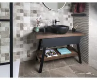 GSI PURA keramické umyvadlo na desku, průměr 42cm, černá mat (6)