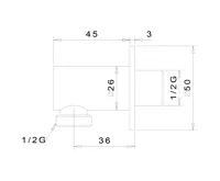 SAPHO Vývod sprchy, kulatý, tenká krytka, chrom (2)