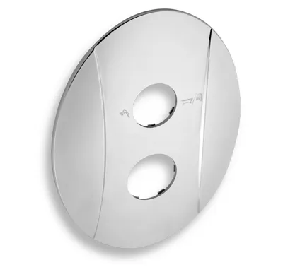 NOVASERVIS Kryt podomítkového boxu s přepínačem OVAL chrom - KRYT0050RA,0