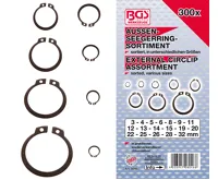 BGS Pojistky seger - vnější, sada 300 dílů, PVC kazeta BGS Pojistky seger - vnější, sada 300 dílů, PVC kazeta