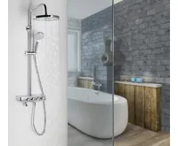 AQUALINE FARRAO sprchový sloup s baterií a napouštěním, chrom (4)