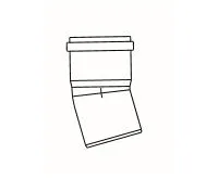 ALMEVA STARR koleno 15°  80mm bílá barva