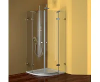 PROFI-RICH Sprchový kout  čtvrtkruh 90x90x190 chrom - sklo - čiré CK70102