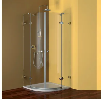 PROFI-RICH Sprchový kout  čtvrtkruh 90x90x190 chrom - sklo - čiré CK70102