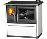 PLAMEN Sporák na tuhá paliva 850 GLAS - P bílý