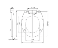 Samozavírací WC sedátko, duroplast, bílé, s odnímatelnými panty CLICK (3)