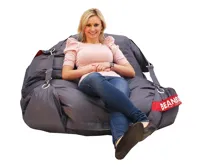 Sedací pytel 189x140 comfort s popruhy dark gray