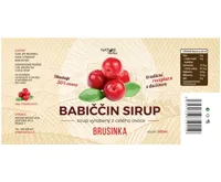 Nature NoTea Babiččin sirup Brusinka 500 ml (1)