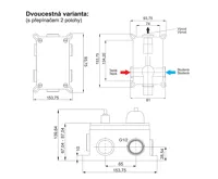 Vanový set s termostatickou podomítkovou baterií, 2-cestná (6)