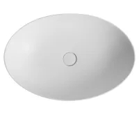 SAPHO THIN umyvadlo na desku, Rockstone, 60x40 cm, bílá mat (3)