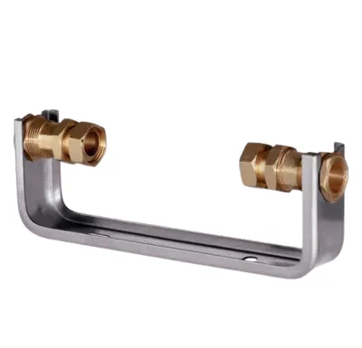 Nerezový držák vodoměru 3/4" se šroubením 1" vč. konzole