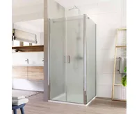 LIMA Sprchové dveře, čtverec, 100 cm, chrom ALU, sklo Point, dveře lítací