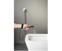 SAPHO Nástěnný ventil s ruční bidetovou sprškou a bezpečnostní pojistkou,hranatý,chrom (4)