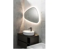 SAPHO ELENA zrcadlo s LED podsvícením 20W, 68x96cm, černá mat (5)