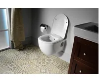 SAPHO BRILLA CLEANWASH závěsná WC mísa s bidetovou sprškou, Rimless, 36,5x53cm, bílá (8)