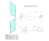 GELCO LORO sprchové dveře s pevnou částí 1100mm, čiré sklo (9)