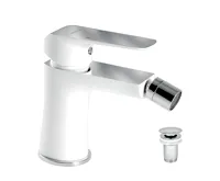 NOVASERVIS Bidetová baterie s výpustí Nobless Tina bílá/chrom - 38011,1