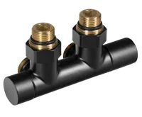 AQUALINE R-START připojovací sada ventilů pro středové připojení, černá mat