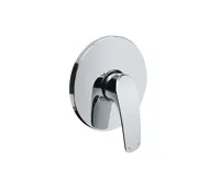 Sprchová baterie podomítková bez přepínače, Mbox, kulatý kryt, Eve, chrom